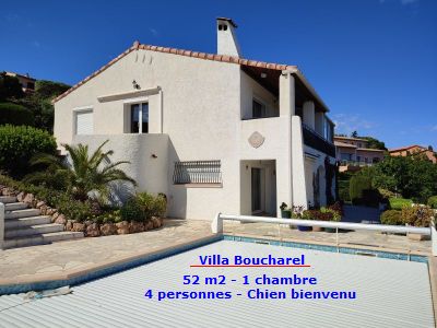  Roquebrune sur Argens Les Issambres 83520, rez de jardin de villa, piscine, 4 couchages, vue mer panoramique, au calme, loueur particulier 